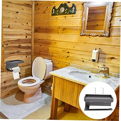 FOYTOKI Wall-Mounted Toilet Paper Holder with Shelf