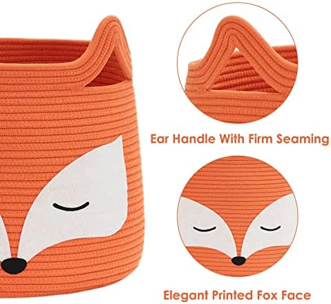 HiChen Fox Decor Basket - 157L x 118H Orange