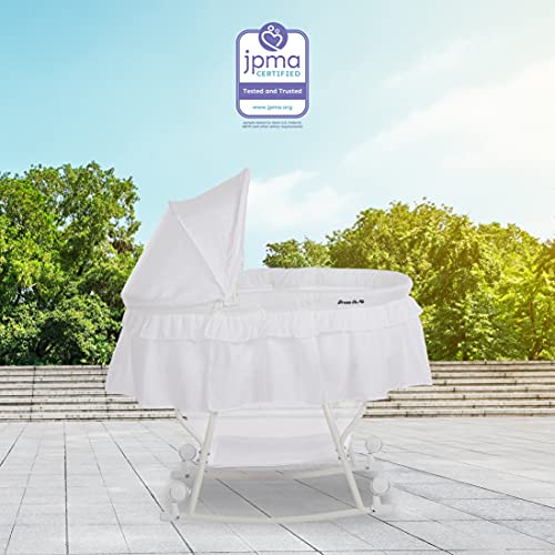Dream On Me Lacy Portable Bassinet with Cradle Conversion