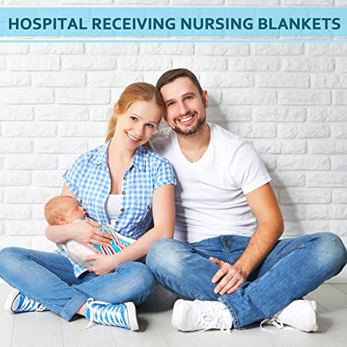 Remerry 8 Pcs Cotton Flannel Swaddling Blankets