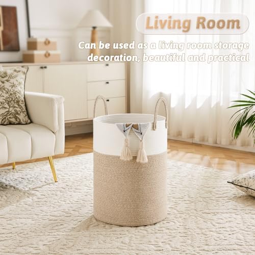 Artfeel Woven Cotton Laundry Basket 60L