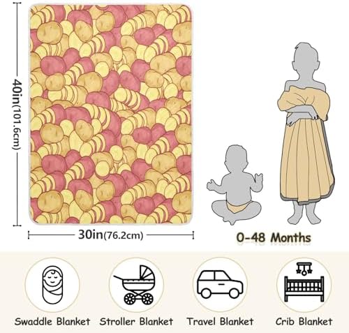 SHJI Soft Swaddle Blanket 30x40in Cotton Baby Blanket