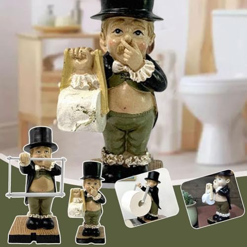 Funny Toilet Paper Holder Stand with Modern Style Figurine