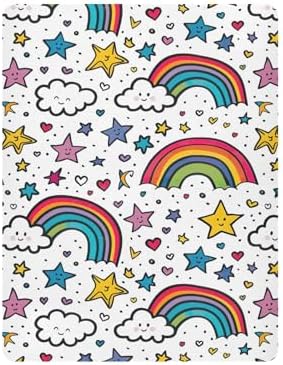 Wassud Rainbow Stars Crib Sheets Set