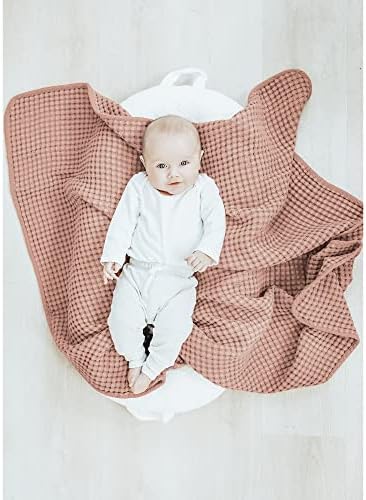 Konssy Waffle Baby Blanket - Soft Cozy Nursery Swaddle Blanket for Boys Girls