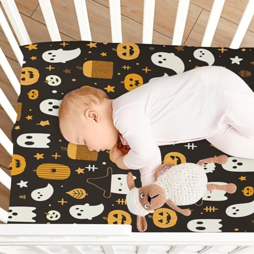 FUGIDOG Halloween Boo Crib Sheets