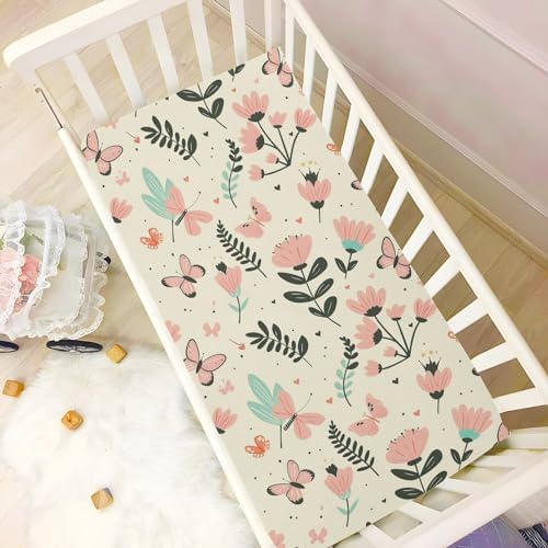 Wassud Butterflies Crib Sheets for Boys Girls 1