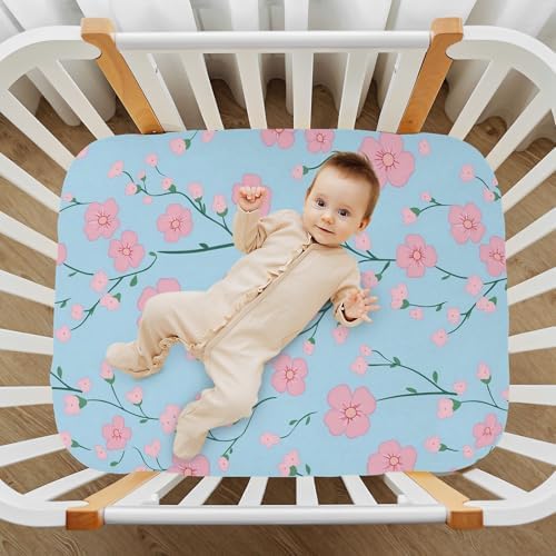 Wassud Fluffy Crib Sheets Pack and Play Set 27x39 Inch