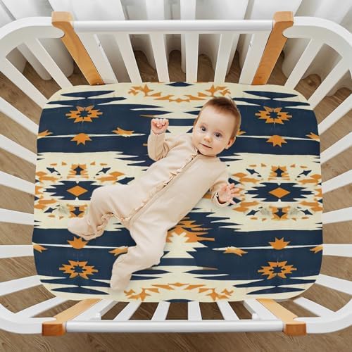 Wassud Light Yellow Crib Sheets Set for Boys Girls 27x39 Inch