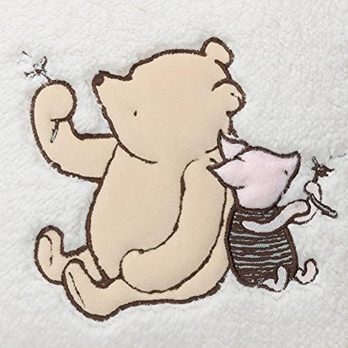 Lambs Ivy Storytime Pooh Soft Faux Shearling Pillow - Cream