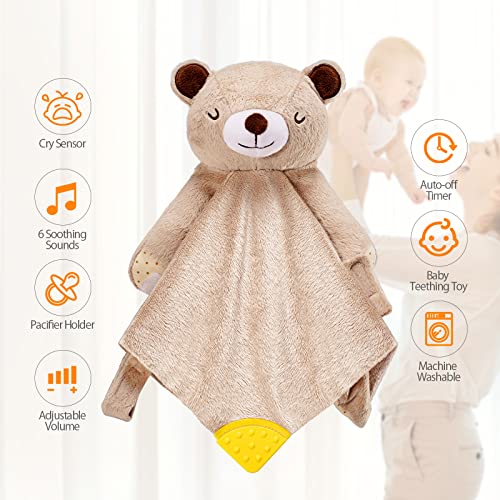 BEREST Heartbeat Bear Sleep Soother Blanket
