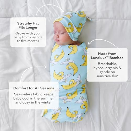 Little Sleepies Swaddle Hat Set Soft Bamboo Fabric 1