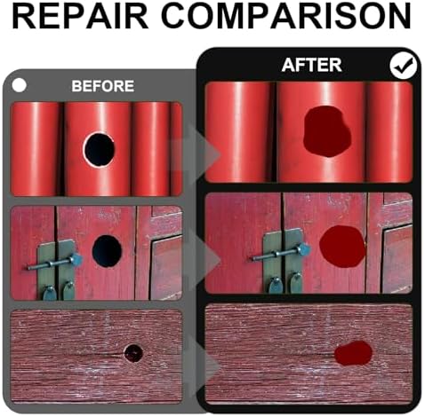 A-HEYIDA Epoxy Wood Filler - 16 oz Dark Red Putty