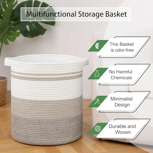Cotton Rope Laundry Hamper 80L - Pink Rainbow Storage Basket