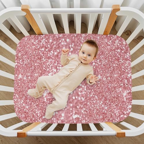 Wassud Cute Sparkles Crib Sheets for Boys Girls 28x52