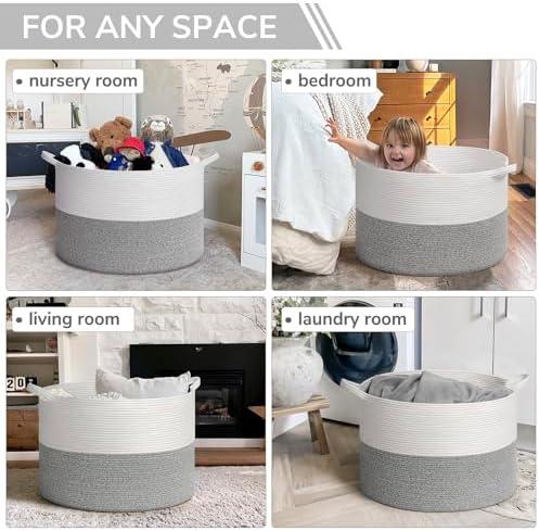 INDRESSME 115L Extra Large Blanket Basket 1