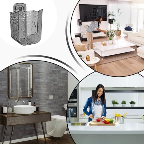 Annewi Wall Mount Tissue Box Holder - No Drilling Grey