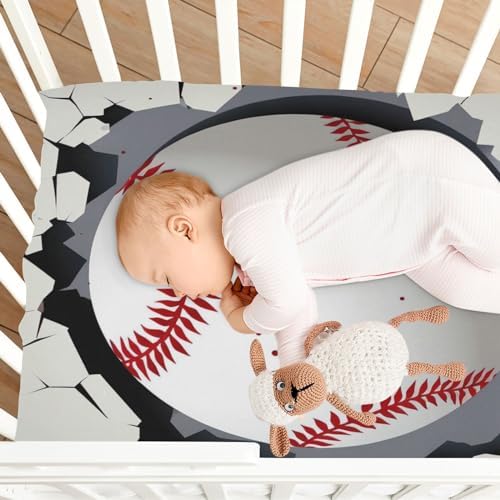 Wassud White Crib Sheets Breathable 27x39 Inches Pack and Play