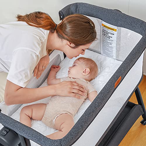 BabyBond 3 in 1 Bassinet with Waterproof Mattress and Adjustable Height