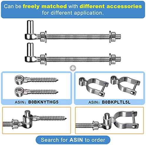 Insaga J Bolt Gate Hinge 304 Stainless Steel 4pcs