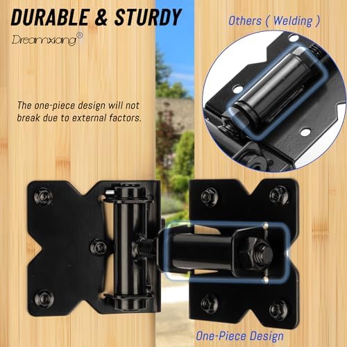 Dreamxiang Non-Weld Self Closing Gate Hinges 4-Pack