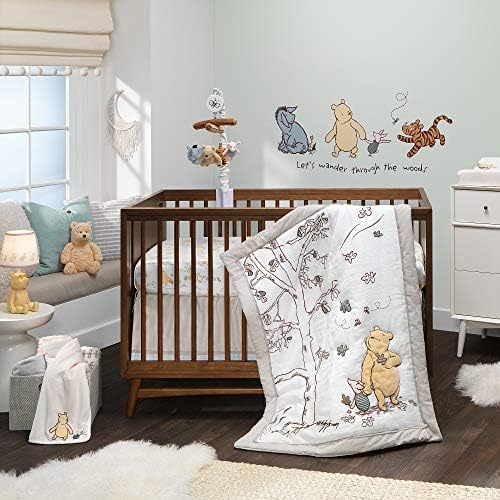 Lambs Ivy Storytime Pooh Soft Faux Shearling Pillow - Cream