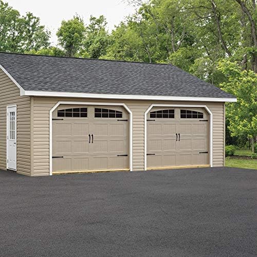 WINSOON Heavy Duty Black Steel Garage Door Hardware Kit