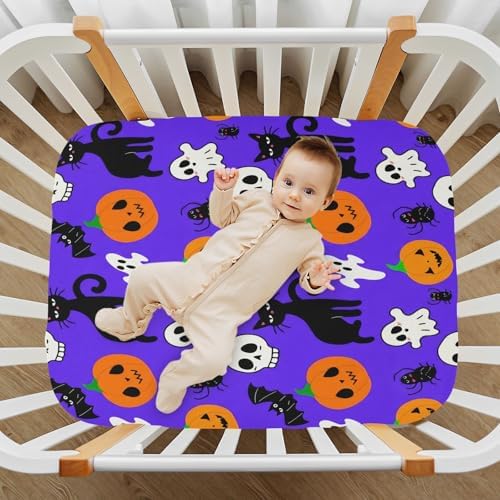 FUGIDOG Halloween Crib Sheets for Boys Girls