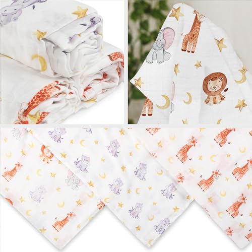 San Francisco Baby Muslin Swaddle Blankets 3-Pack 1