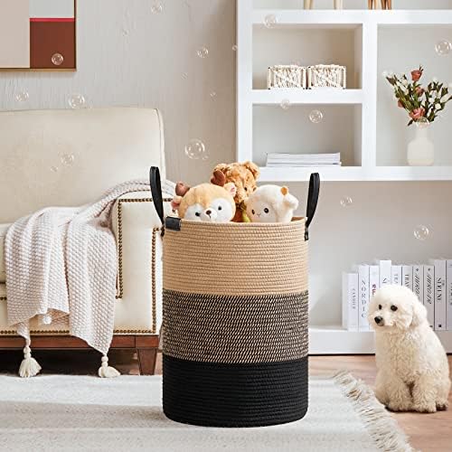 VIPOSCO Tall Laundry Basket 72L Brown Black