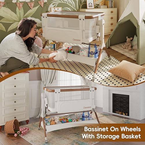 Starmons Bassinet Bedside Sleeper with Rocking Motion