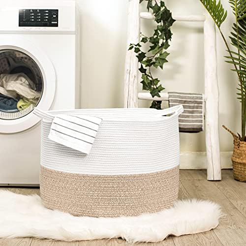 Extra Large Cotton Rope Storage Basket 22x14