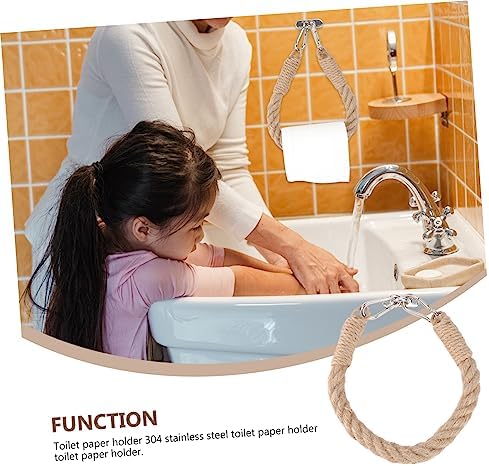 Gadpiparty Cute Rope Toilet Paper Holder Wall Mount