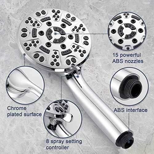 Cobbe 8-Function Handheld Shower Head with Detachable Set