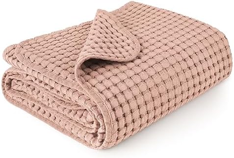 Konssy Waffle Baby Blanket - Soft Cozy Nursery Swaddle Blanket for Boys Girls
