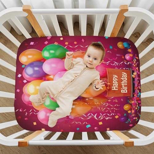 Happy Birthday Balloons Crib Sheets Set