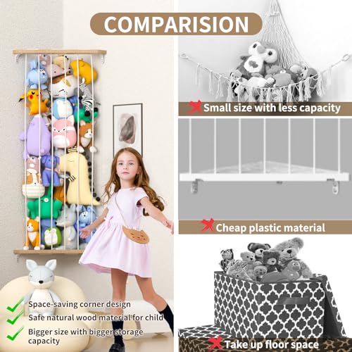 Zayysoha Stuffed Animal Storage Hammock Organizer 1