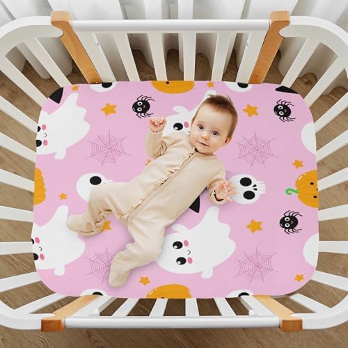 FUGIDOG Halloween Boo Crib Sheet for Baby