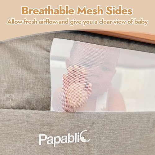 Papablic 4 in 1 Baby Bassinet with Storage Basket and Soft Mattress