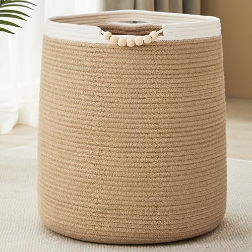 65L Jute Laundry Hamper with Handles 1