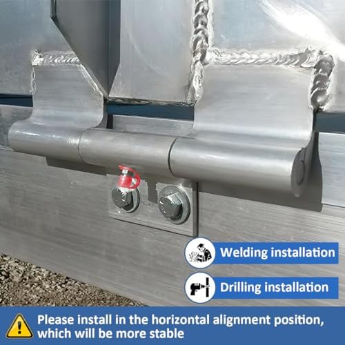 NOOTO 9 Inch Aluminum Greaseable Weld On Door Hinge