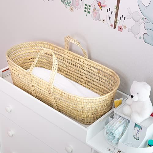 Lamlo Baby Wicker Moses Basket - Portable Durable