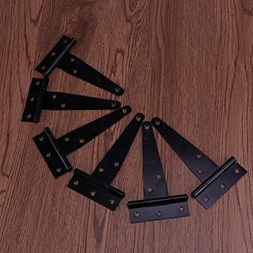 LCARY 12Pcs 4In T Shaped Rustproof Gate Hinges 1