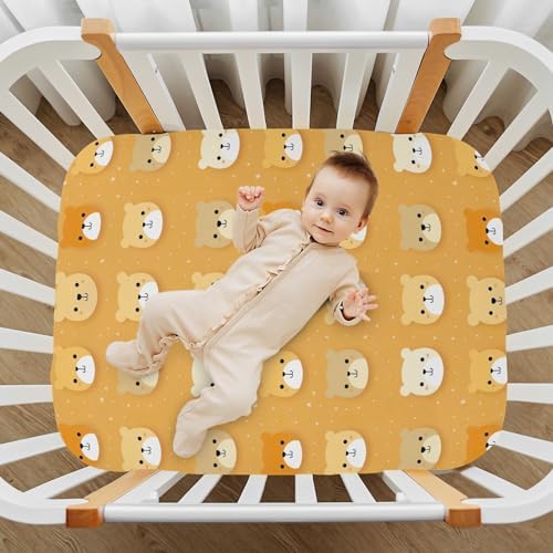 Wassud Cute Bear Crib Sheets for Boys Girls
