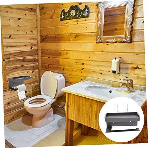 Tofficu Wall Mounted Toilet Paper Holder with Shelf 1