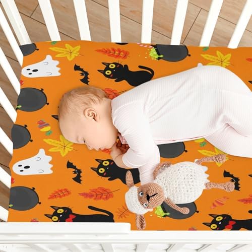 FUGIDOG Halloween Boo Crib Sheet for Baby 1