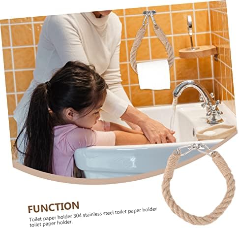 Uonlytech 1pc Rope Toilet Paper Holder Wall Storage Rack