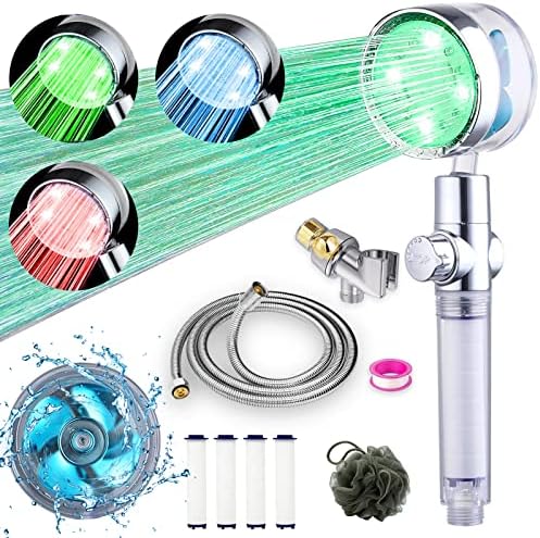 ANTOWER LED Shower Head with Handheld Set