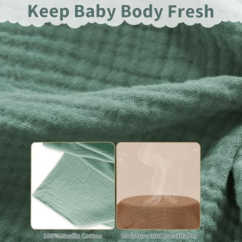 GUNTAIL Muslin Swaddle Blankets 2 Pack Soft Breathable for Newborn