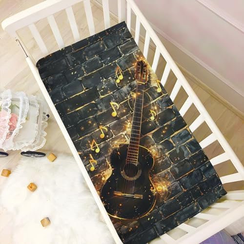 Wassud Black Crib Sheets for Boys Girls 1